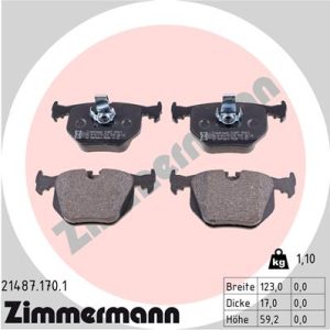 Set placute frana ZIMMERMANN 21487.170.1 LAND ROVER RANGE ROVER III (L322) 4,398 cmc (M62 B44) benzina 286 ZIMMERMANN 21487.170.1