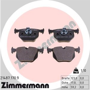 Set placute frana ZIMMERMANN 21487.170.9 LAND ROVER RANGE ROVER III (L322) 3,628 cmc (368DT(LION) diesel 272 ZIMMERMANN 21487.170.9