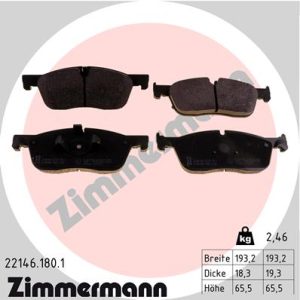 Set placute frana ZIMMERMANN 22146.180.1 LAND ROVER RANGE ROVER EVOQUE (L538) 1,999 cmc (204DTD(AJ20D4) diesel 180 ZIMMERMANN 22146.180.1