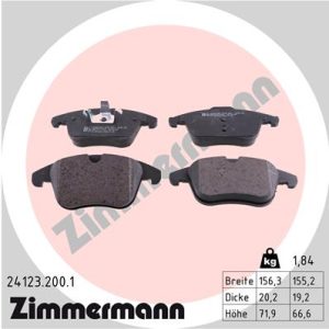 Set placute frana ZIMMERMANN 24123.200.1 LAND ROVER RANGE ROVER EVOQUE Cabriolet (L538) 1,999 cmc (204DTD(AJ20D4) diesel 150 ZIMMERMANN 24123.200.1