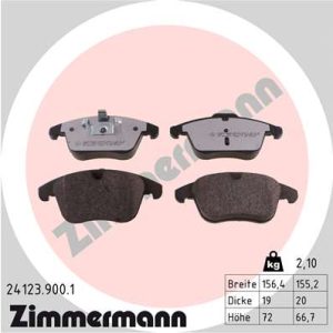 Set placute frana ZIMMERMANN 24123.900.1 LAND ROVER FREELANDER 2 (L359) 1,999 cmc (204PT(GTDI) benzina 241 ZIMMERMANN 24123.900.1