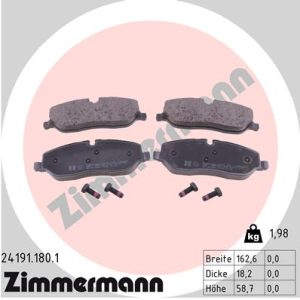 Set placute frana ZIMMERMANN 24191.180.1 LAND ROVER RANGE ROVER III (L322) 4,197 cmc (428PS(AJV8) benzina 396 ZIMMERMANN 24191.180.1