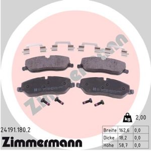 Set placute frana ZIMMERMANN 24191.180.2 LAND ROVER RANGE ROVER SPORT I (L320) 2,720 cmc (276DT(TDV6) diesel 190 ZIMMERMANN 24191.180.2