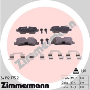 Set placute frana ZIMMERMANN 24192.175.2 LAND ROVER RANGE ROVER SPORT I (L320) 4,999 cmc (508PN(AJ133) benzina 375 ZIMMERMANN 24192.175.2