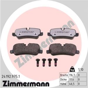 Set placute frana ZIMMERMANN 24192.975.1 LAND ROVER DISCOVERY IV (L319) 2,993 cmc (306DT(TDV6) diesel 211 ZIMMERMANN 24192.975.1