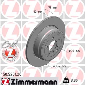 Disc frana ZIMMERMANN 450.5201.20 LAND ROVER RANGE ROVER III (L322) 4,394 cmc (448PN(AJV8) benzina 306 ZIMMERMANN 450.5201.20