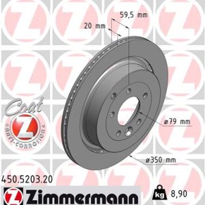 Disc frana ZIMMERMANN 450.5203.20 LAND ROVER DISCOVERY IV (L319) 2,993 cmc (306DT(TDV6) diesel 249 ZIMMERMANN 450.5203.20
