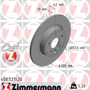 Disc frana ZIMMERMANN 450.5211.20 LAND ROVER DISCOVERY SPORT (L550) 1,999 cmc (204DTD(AJ21D4) Diesel/electro 150 ZIMMERMANN 450.5211.20