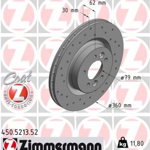 Disc frana ZIMMERMANN 450.5213.52 LAND ROVER RANGE ROVER IV (L405) 2,993 cmc (306DT(TDV6) diesel 258 ZIMMERMANN 450.5213.52