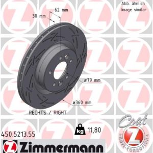 Disc frana ZIMMERMANN 450.5213.55 LAND ROVER RANGE ROVER SPORT II (L494) 2,993 cmc (306DT(TDV6) Diesel/electro 354 ZIMMERMANN 450.5213.55