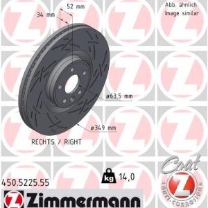 Disc frana ZIMMERMANN 450.5225.55 LAND ROVER DISCOVERY SPORT (L550) 1,999 cmc (204DTA(AJ20D4) diesel 241 ZIMMERMANN 450.5225.55