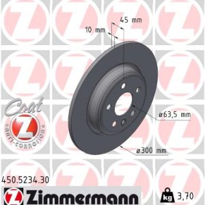 Disc frana ZIMMERMANN 450.5234.30 LAND ROVER DISCOVERY SPORT (L550) 1,999 cmc (204PT(GTDI) benzina 241 ZIMMERMANN 450.5234.30