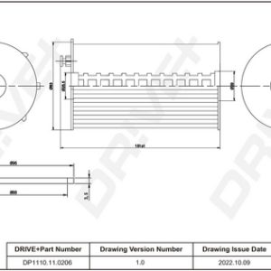 Filtru ulei DRIVE DP1110.11.0206 LAND ROVER RANGE ROVER SPORT I (L320) 2,720 cmc (276DT(TDV6) diesel 190 DRIVE DP1110.11.0206