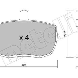 Set placute frana METELLI 22-0016-0 LAND ROVER RANGE ROVER I 3,528 cmc (11 D) benzina 126 METELLI 22-0016-0