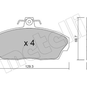 Set placute frana METELLI 22-0174-1 LAND ROVER FREELANDER I (L314) 1,796 cmc (18 K4F) benzina 120 METELLI 22-0174-1