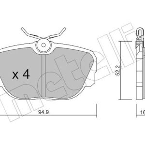 Set placute frana METELLI 22-0351-0 LAND ROVER RANGE ROVER II (P38A) 3,947 cmc (42 D) benzina 185 METELLI 22-0351-0