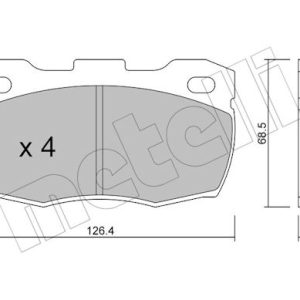 Set placute frana METELLI 22-0352-0 LAND ROVER 110/127 (LDH) 2,494 cmc (19 J) diesel 86 METELLI 22-0352-0