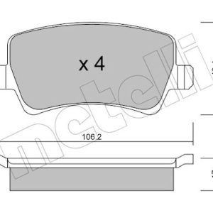 Set placute frana METELLI 22-0676-0 LAND ROVER RANGE ROVER EVOQUE (L538) 1,997 cmc (PT204(AJ20P4) benzina 290 METELLI 22-0676-0