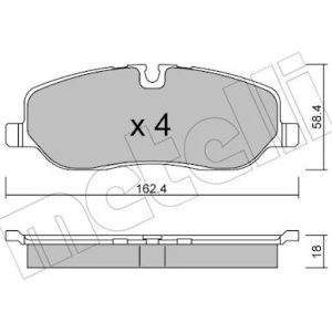 Set placute frana METELLI 22-0693-0 LAND ROVER DISCOVERY III (L319) 4,394 cmc (448PN(AJV8) benzina 299 METELLI 22-0693-0