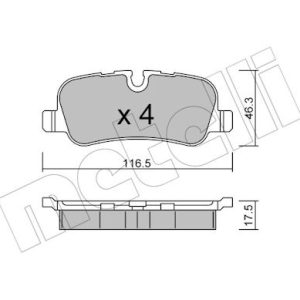 Set placute frana METELLI 22-0694-0 LAND ROVER RANGE ROVER SPORT I (L320) 2,993 cmc (306DT(TDV6) diesel 245 METELLI 22-0694-0