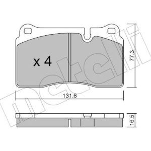 Set placute frana METELLI 22-0695-0 LAND ROVER RANGE ROVER III (L322) 3,628 cmc (368DT(LION) diesel 272 METELLI 22-0695-0