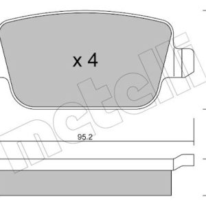 Set placute frana METELLI 22-0780-0 LAND ROVER FREELANDER 2 (L359) 2,179 cmc (224DT(DW12BTED4) diesel 156 METELLI 22-0780-0