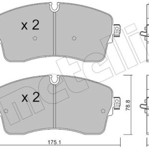 Set placute frana METELLI 22-1250-1 LAND ROVER DISCOVERY SPORT (L550) 2,179 cmc (224DT(DW12BTED4) diesel 150 METELLI 22-1250-1