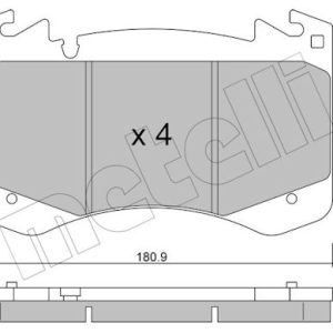 Set placute frana METELLI 22-1392-0 LAND ROVER RANGE ROVER V (L460) 2,997 cmc (DT306(AJ20D6) Diesel/electro 351 METELLI 22-1392-0
