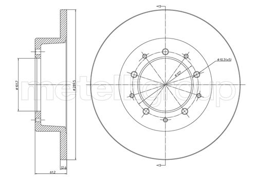 Disc frana METELLI 23-0359 LAND ROVER RANGE ROVER I 2,393 cmc (11 A) diesel 113 METELLI 23-0359