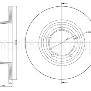 Disc frana METELLI 23-0422 LAND ROVER 110/127 (LDH) 2,494 cmc (19 J) diesel 86 METELLI 23-0422