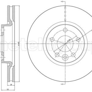 Disc frana METELLI 23-0896C LAND ROVER RANGE ROVER EVOQUE (L538) 2,179 cmc (224DT(DW12BTED4) diesel 150 METELLI 23-0896C