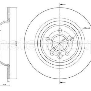 Disc frana METELLI 23-0897C LAND ROVER RANGE ROVER EVOQUE (L538) 2,179 cmc (224DT(DW12BTED4) diesel 150 METELLI 23-0897C