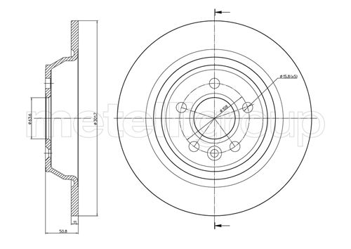 Disc frana METELLI 23-0897C LAND ROVER RANGE ROVER EVOQUE (L538) 1,999 cmc (204DTD(AJ20D4) diesel 180 METELLI 23-0897C