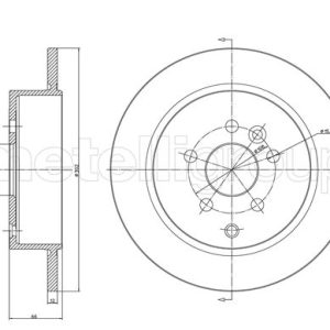 Disc frana METELLI 23-1052C LAND ROVER FREELANDER 2 (L359) 2,179 cmc (DW12BTED4, 224DT(DW12BTED4) diesel 160 METELLI 23-1052C