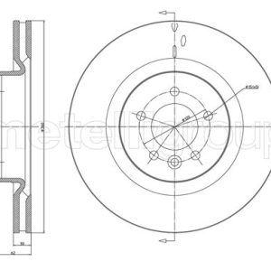 Disc frana METELLI 23-1067C LAND ROVER DISCOVERY IV (L319) 2,993 cmc (306DT(TDV6) diesel 245 METELLI 23-1067C