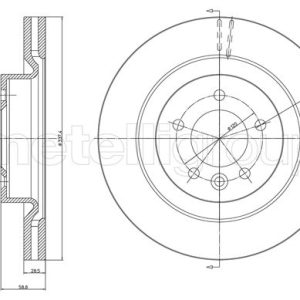 Disc frana METELLI 23-1218C LAND ROVER DISCOVERY III (L319) 3,999 cmc (406PN(COLOGNE V6) benzina 218 METELLI 23-1218C