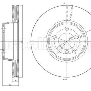 Disc frana METELLI 23-1357C LAND ROVER RANGE ROVER III (L322) 4,394 cmc (448PN(AJV8) benzina 306 METELLI 23-1357C