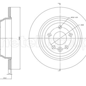 Disc frana METELLI 23-1779C LAND ROVER FREELANDER 2 (L359) 2,179 cmc (224DT(DW12BTED4) diesel 156 METELLI 23-1779C