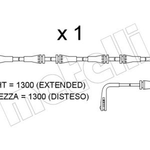 Senzor de avertizare uzura placute de frana METELLI SU.400 LAND ROVER RANGE ROVER IV (L405) 2,993 cmc (306DT(TDV6) Diesel/electro 340 METELLI SU.400