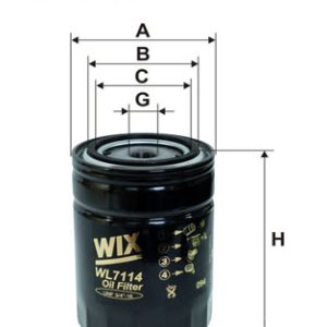 Filtru ulei WIX FILTERS WL7114 LAND ROVER RANGE ROVER I 2,393 cmc (11 A) diesel 113 WIX FILTERS WL7114