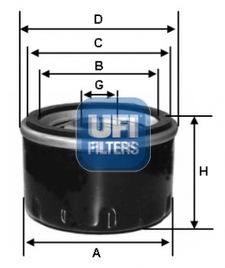 Filtru ulei UFI 23.197.00 LAND ROVER DISCOVERY I (LJ) 1,994 cmc (20 T4H) benzina 135 UFI 23.197.00