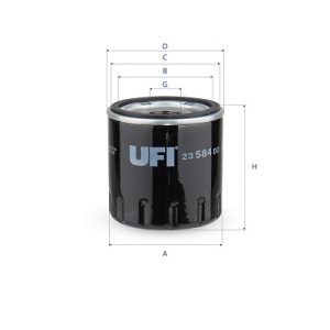 Filtru ulei UFI 23.584.00 LAND ROVER DEFENDER platou / sasiu (L316) 2,198 cmc (DT224(PUMA) diesel 122 UFI 23.584.00