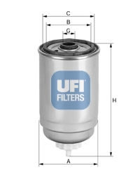 Filtru combustibil UFI 24.397.00 LAND ROVER RANGE ROVER II (P38A) 2,497 cmc (25 6T (BMW) diesel 136 UFI 24.397.00
