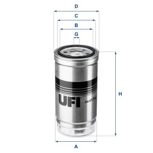 Filtru combustibil UFI 24.417.00 LAND ROVER FREELANDER I (L314) 1,951 cmc (204D3(M47D20) diesel 112 UFI 24.417.00