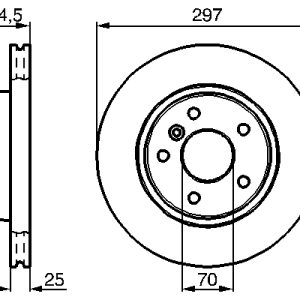 Disc frana BOSCH 0 986 478 483 LAND ROVER RANGE ROVER II (P38A) 4,554 cmc (60 D) benzina 218 BOSCH 0 986 478 483