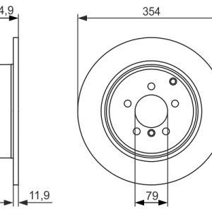Disc frana BOSCH 0 986 479 612 LAND ROVER RANGE ROVER III (L322) 4,394 cmc (448PN(AJV8) benzina 306 BOSCH 0 986 479 612