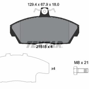 Set placute frana TEXTAR 2151504 LAND ROVER FREELANDER I (L314) 1,951 cmc (204D3(M47D20) diesel 109 TEXTAR 2151504