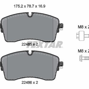 Set placute frana TEXTAR 2248505 LAND ROVER DISCOVERY V VAN (L462) 1,999 cmc (204DTD(AJ20D4) diesel 179 TEXTAR 2248505
