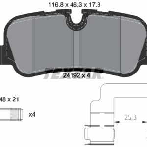 Set placute frana TEXTAR 2419201 LAND ROVER RANGE ROVER SPORT I (L320) 2,993 cmc (306DT(TDV6) diesel 211 TEXTAR 2419201