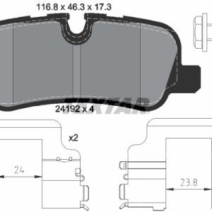 Set placute frana TEXTAR 2419204 LAND ROVER RANGE ROVER SPORT I (L320) 2,993 cmc (306DT(TDV6) diesel 249 TEXTAR 2419204